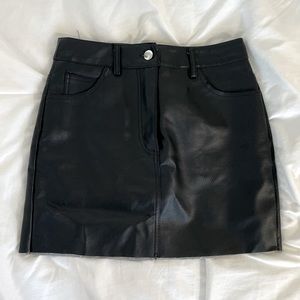Forever 21 High-waisted Faux Leather Mini Skirt